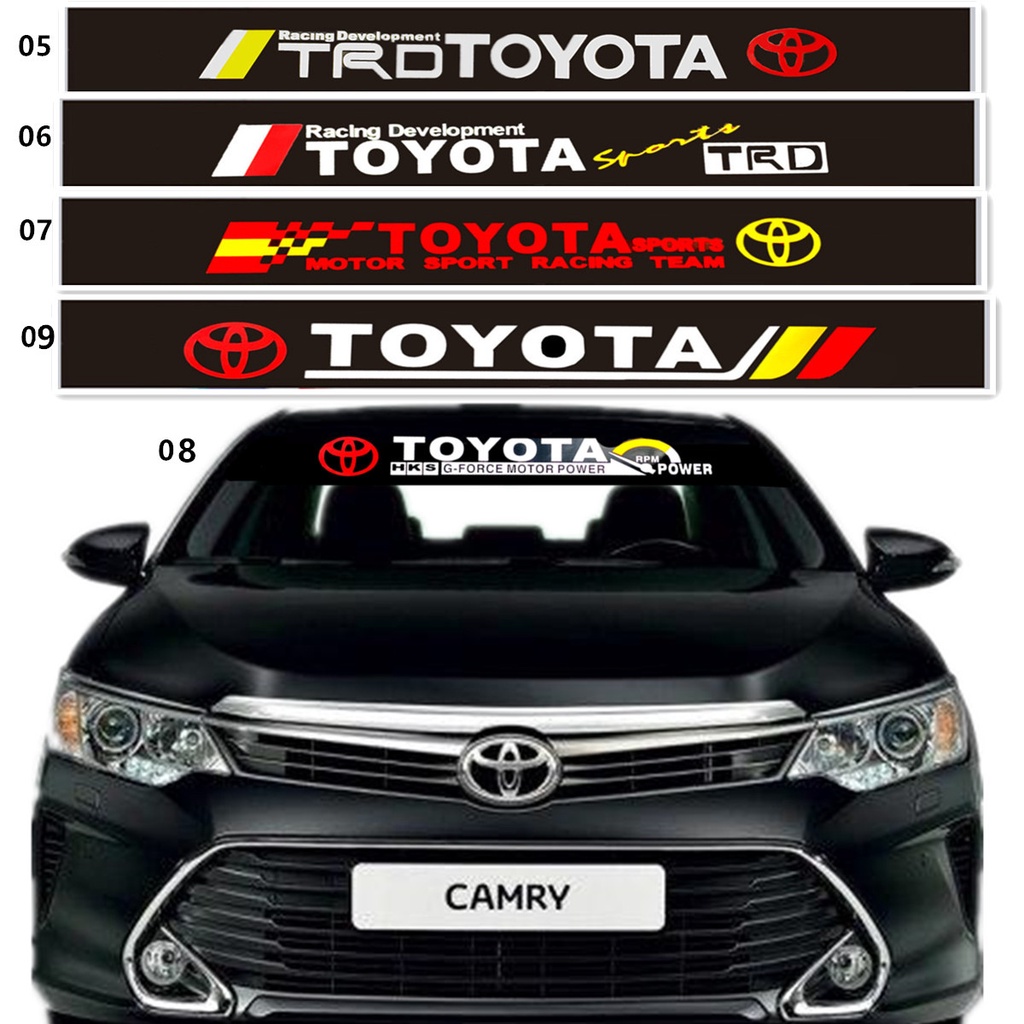 Toyota Car Front Behind Rear Windshield Sticker Trd Letter Decals