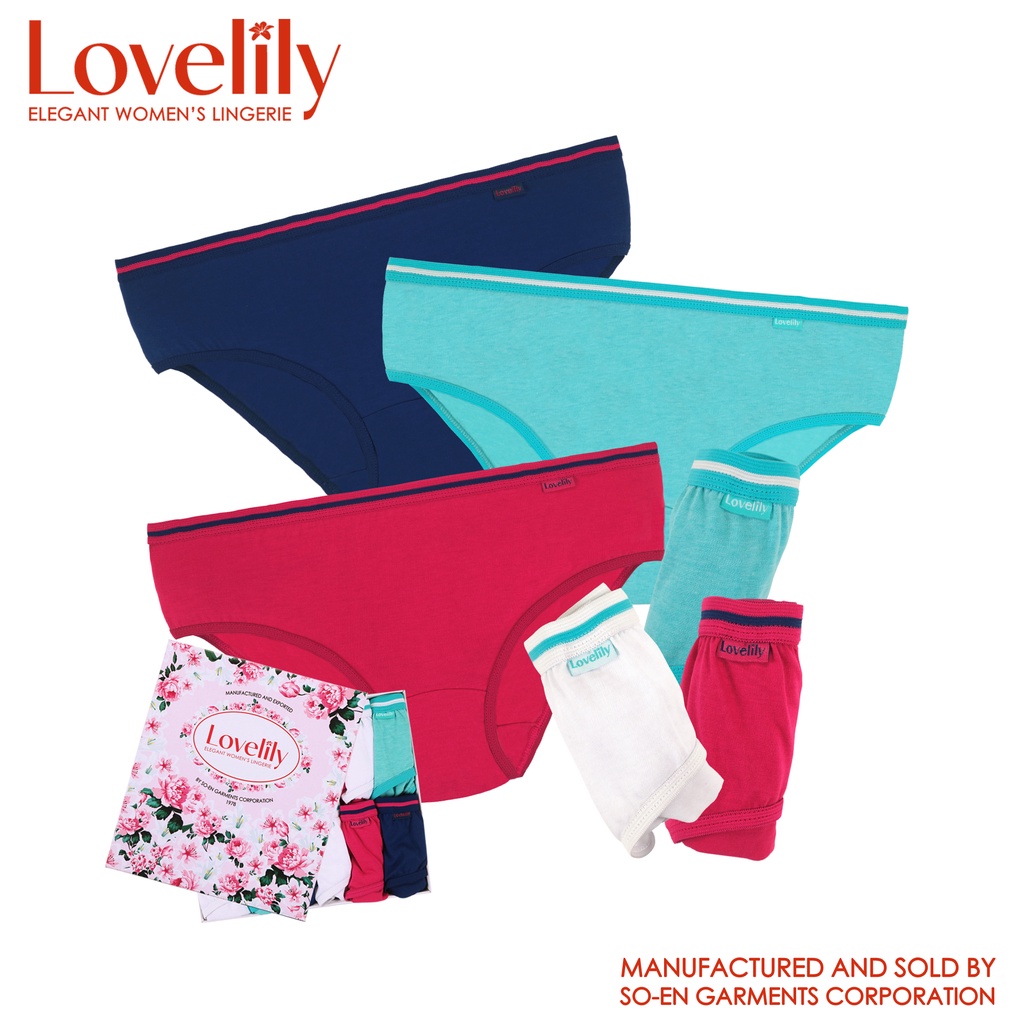 Lovelily 12 In 1 Frone Cotton Rich Bikini Outside Panty Shopee