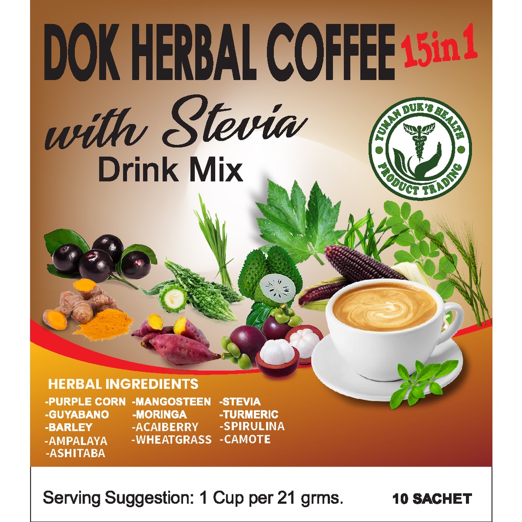 Dok Herbal Coffee In Organic Low Sugar Superfood Detoxifier