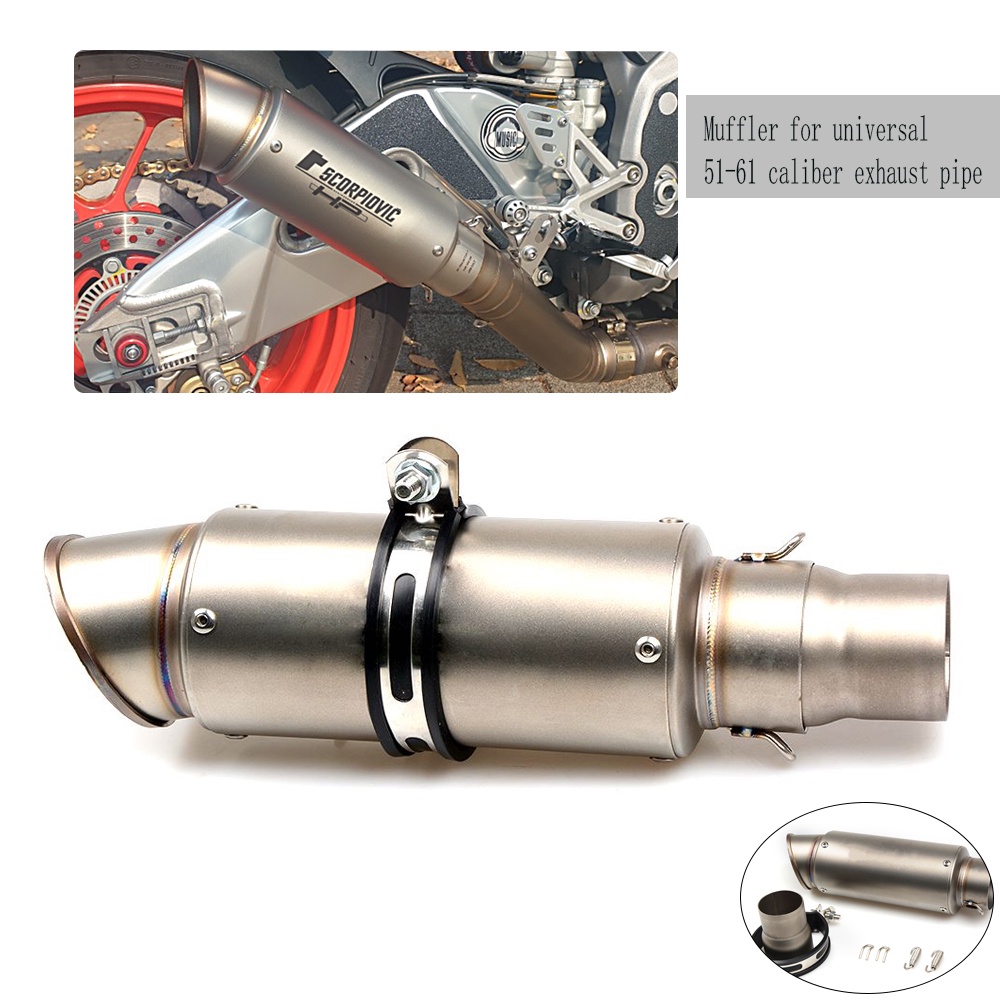 EXHAUST 51mm 61mm Inlet Pipe Motorcycle For Gp Project With DB Killer