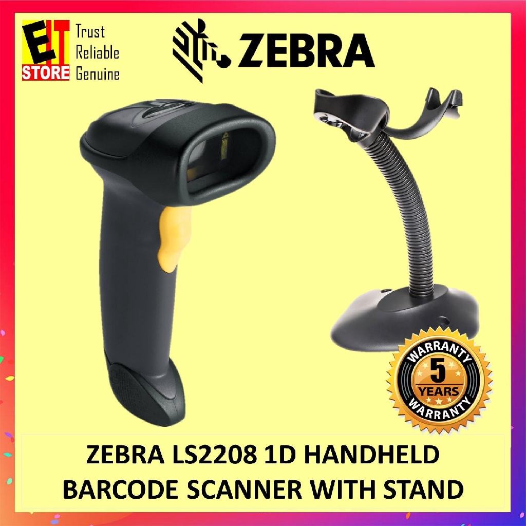 Zebra Ls D Handheld Barcode Scanner With Stand Yrs Warranty