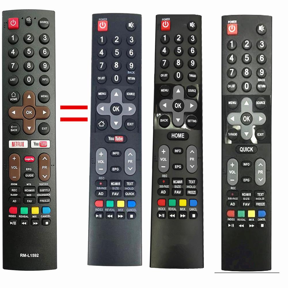 FOR Skyworth RM L1592 Android Smart TV Remote With Netflix YouTube And