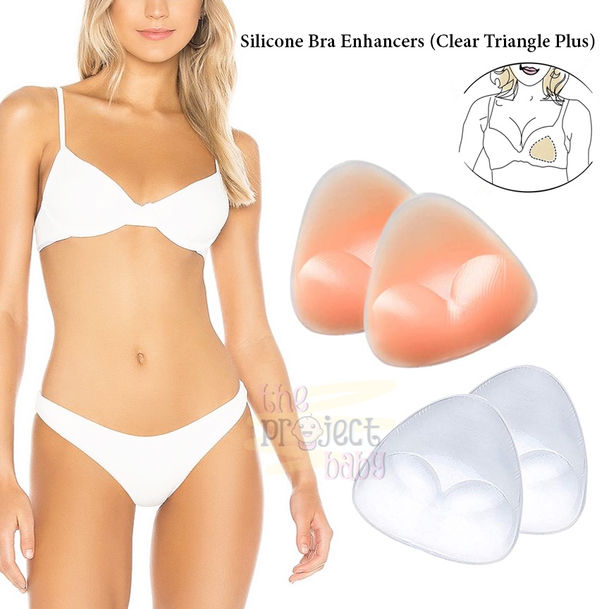 Clear Nude Bikini Bra Pads Insert Silicone Swimsuit Push Up Thick