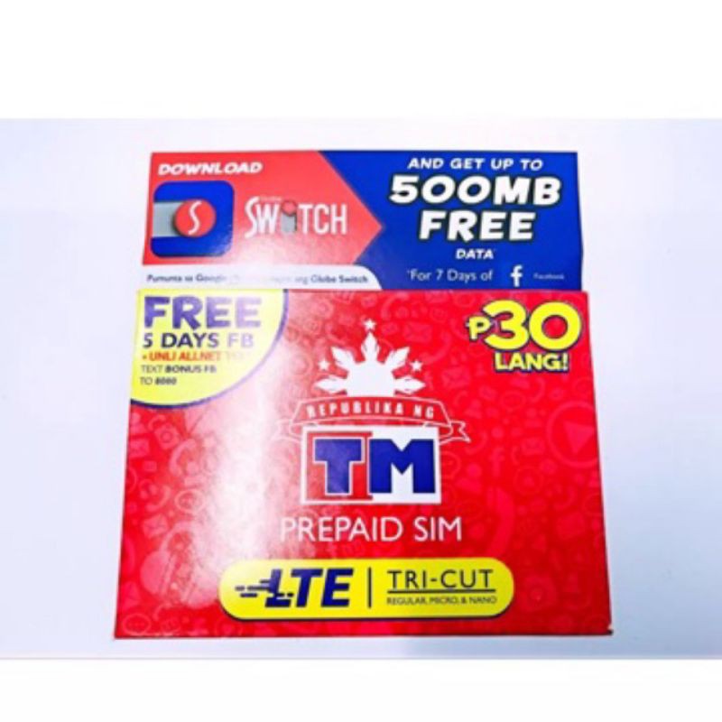 TM Sim LTE Simcard Tri Cut Shopee Philippines