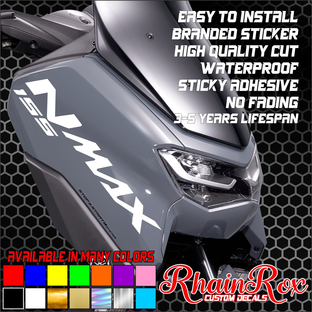 Yamaha Nmax V1 V2 Side Fairing Sticker 18x2 Inches Size Shopee