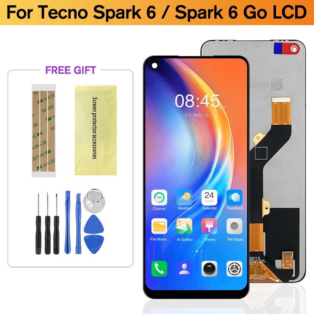 For Tecno Spark 6 X682 Spark 6 Go LCD Replacement Touch Screen