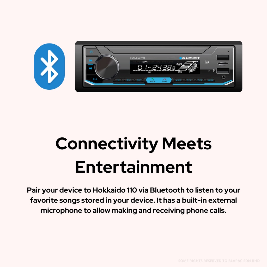 Blaupunkt Car Radio Hokkaido Bluetooth Usb Mp Browsing Built