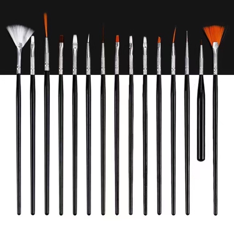 15pcs Nail Art Design Painting Dot Detail Brush Tool Kit Set Nail Art