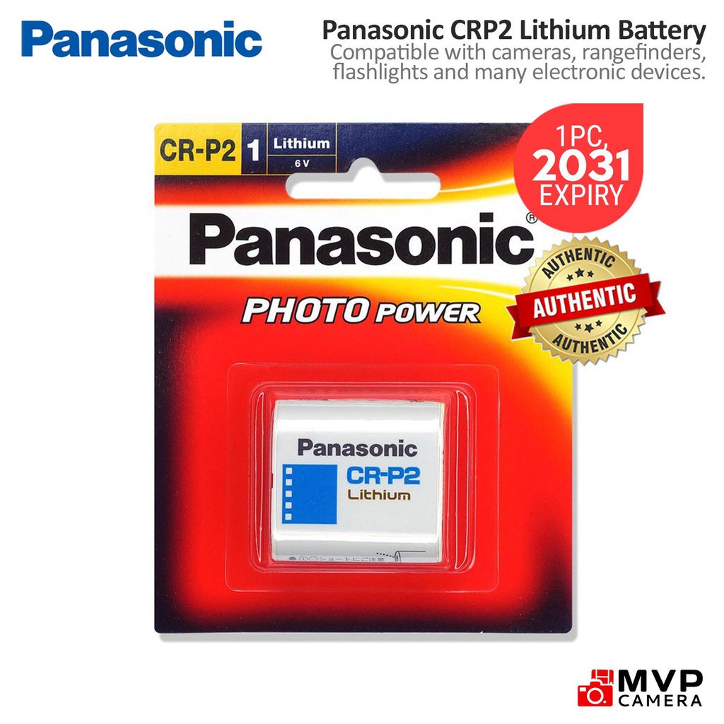 Panasonic CR P2 CRP2 Lithium 6V PHOTO POWER Battery CRP2W 1BE CRP2W 1BE