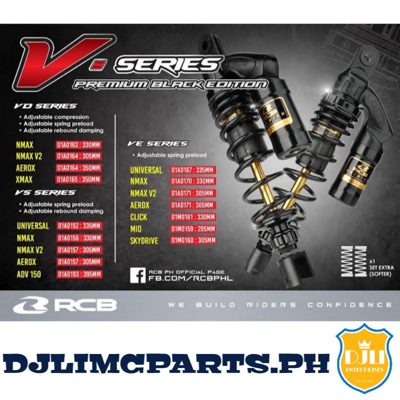 Rcb Shock V Series Aerox Nmax V Mm Shopee Philippines