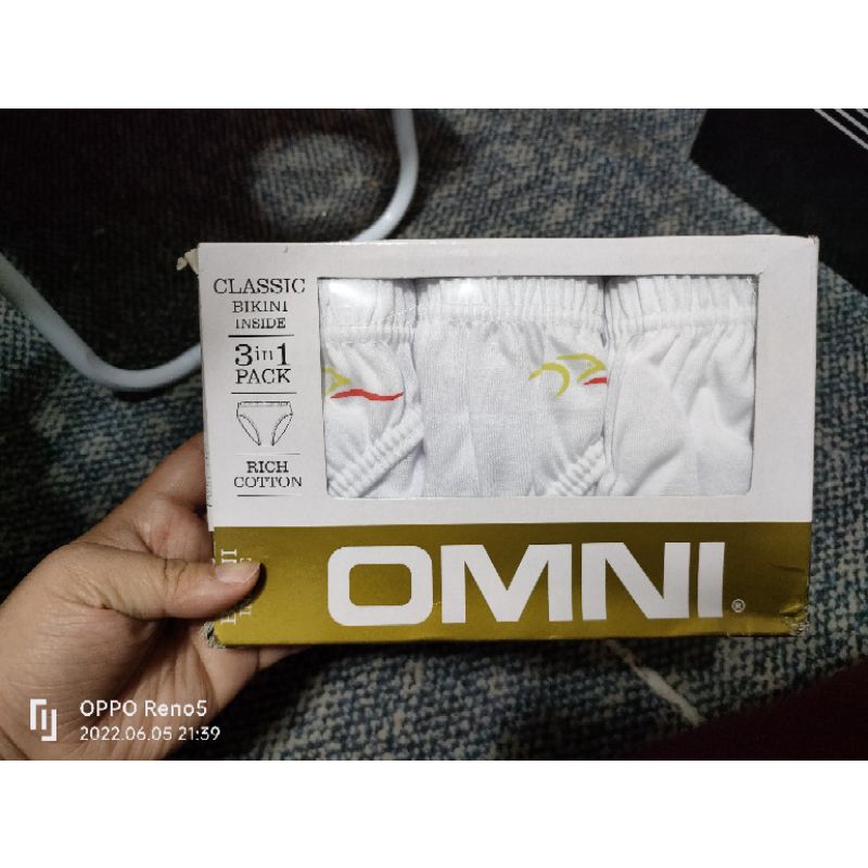 OMNi CLASSiC BikiNi Men S White Brief 3pcs Shopee Philippines