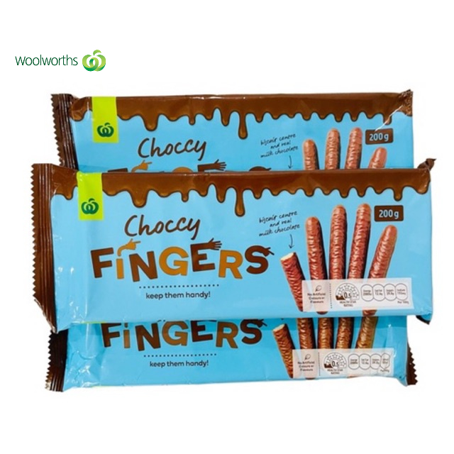 Woolworths Choccy Finger Biscuit G Shopee Philippines