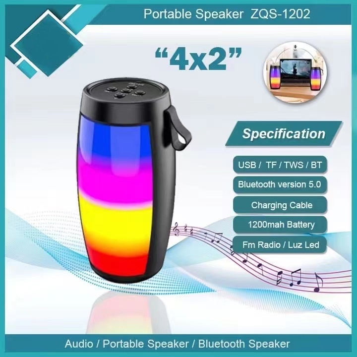 Zcit Zqs Portable Wireless Super Bass Speaker With Led Light