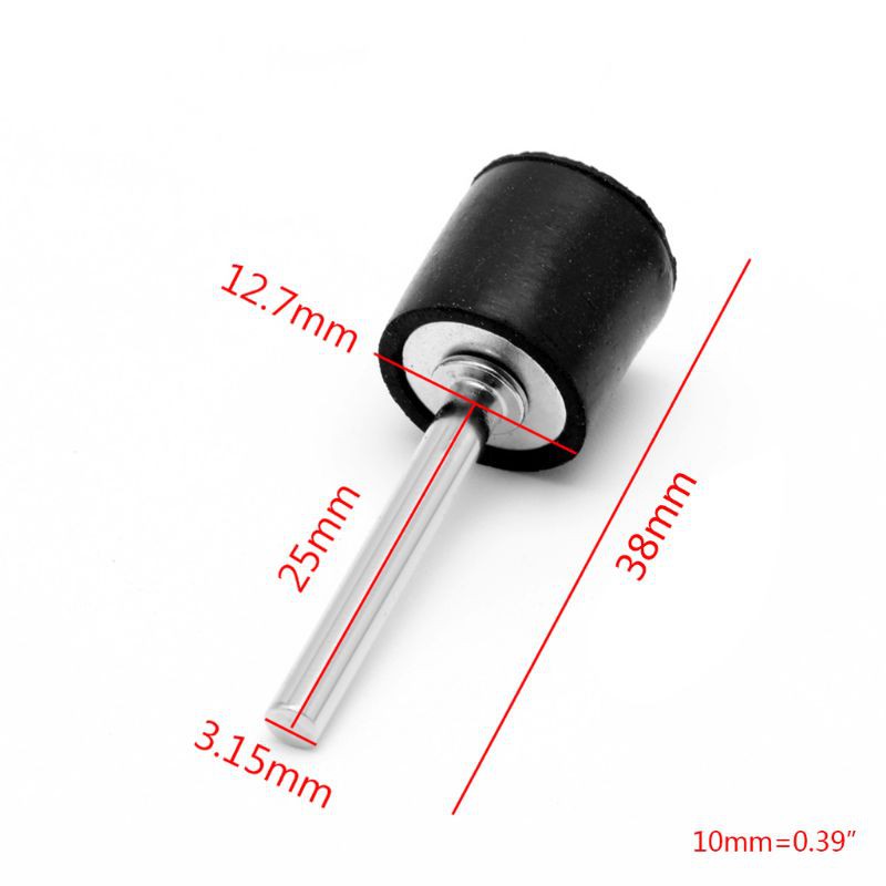 WER 10Pcs Drum Rubber Mandrels 1 8 Shank For Sanding Sleeve Rotary