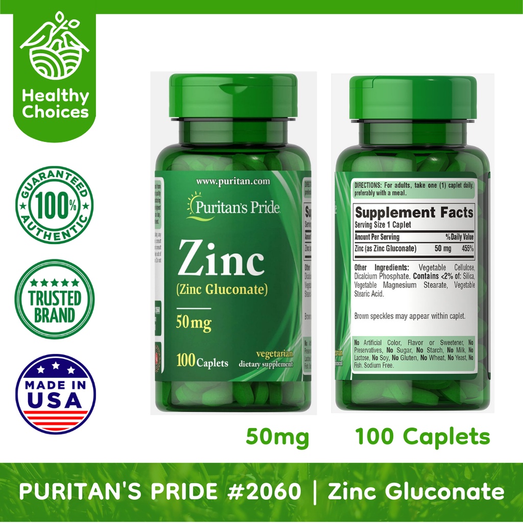 Puritan S Pride Exp Zinc Zinc Gluconate Mg