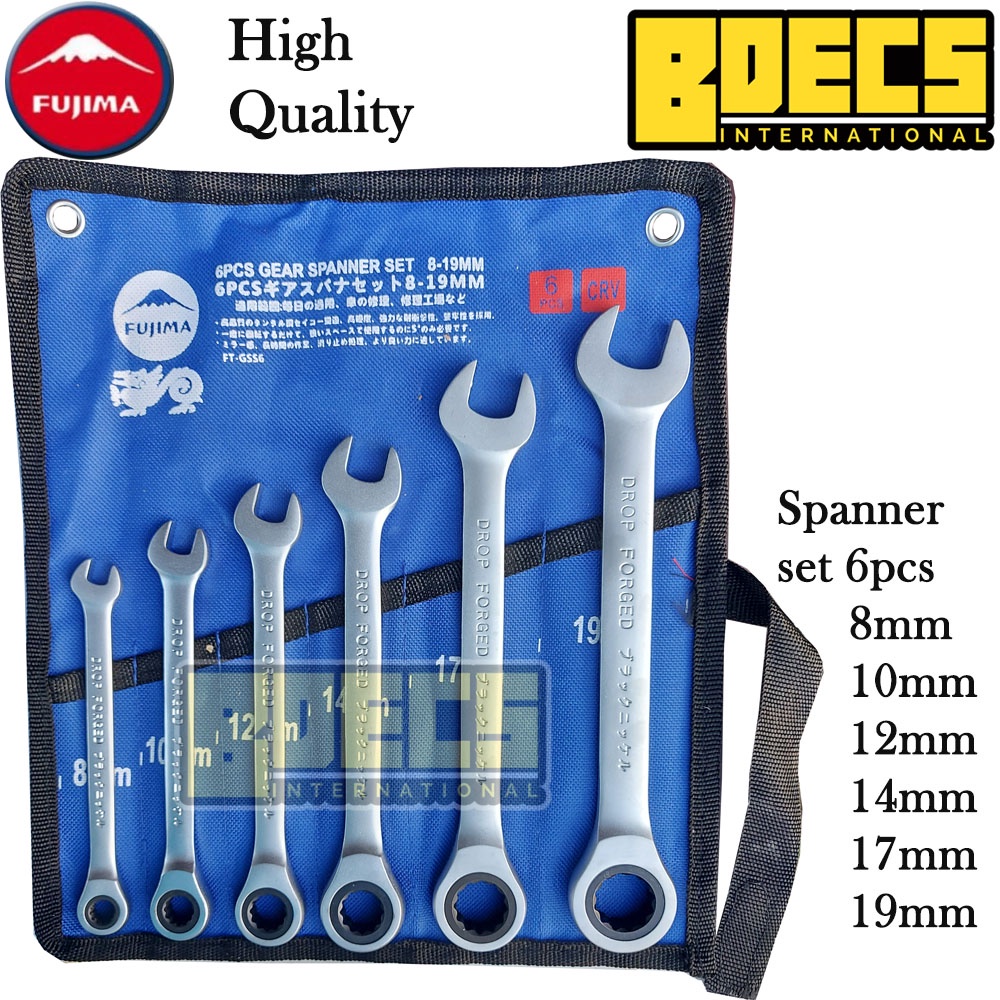 Ratchet Spanner Combination Set Pcs Heavy Duty Fujima I Bdecs Shopee