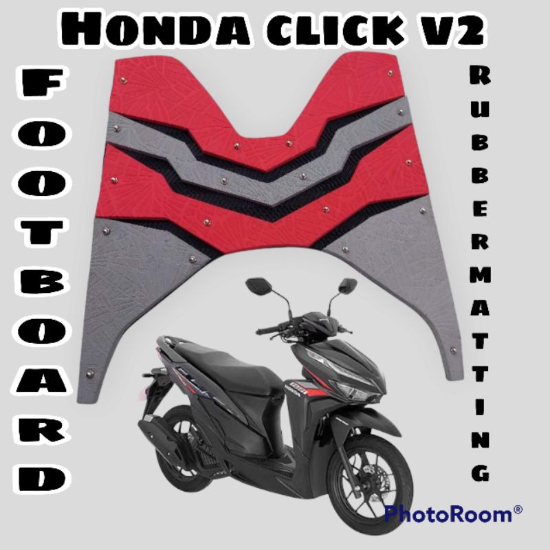 New Honda Click V2 Footboard Rubber Floor Matting Thunder Shopee