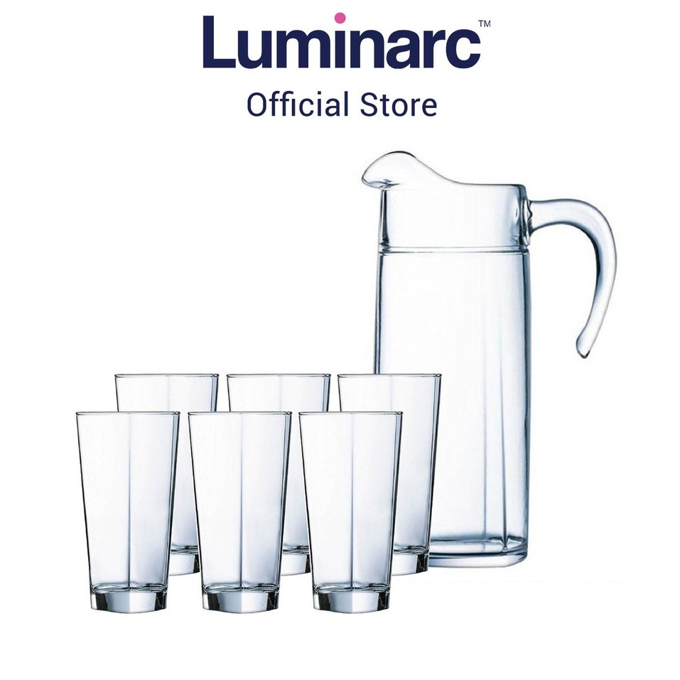 Luminarc Delta Heat Resistant And Dishwasher Safe Glass Water Jug Pc