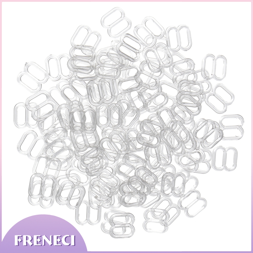 100 Piece Plastic Lingerie Bra Strap Sliders Adjuster Hook Clips For