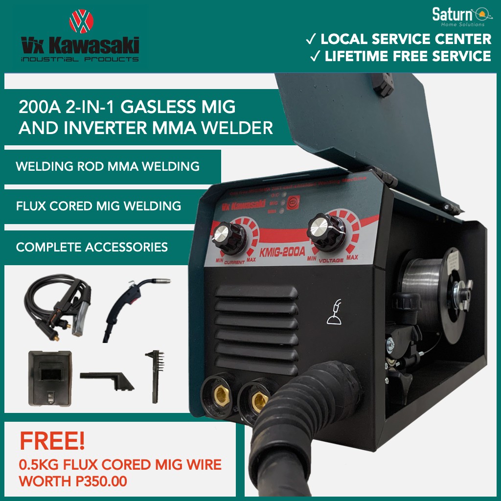 Vx Kawasaki In Gasless Mig Welding Machine And Inverter Mma Welding