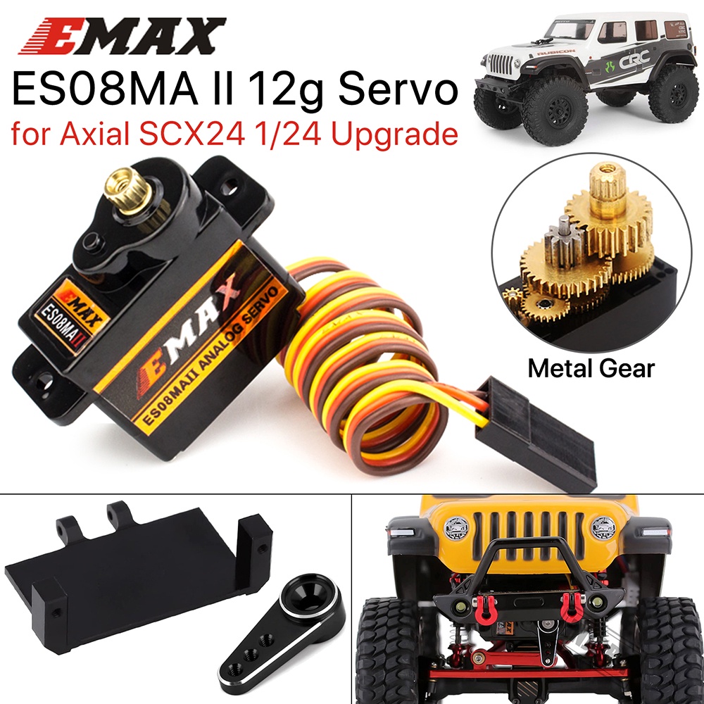 INJORA EMax ES08MA II 12g Analog Metal Gear Servo With Mount 15T Arm