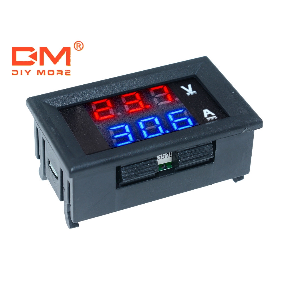 DIYMORE Mini Digital Voltmeter Ammeter 0 28 Inch Dc 100v 10a Panel