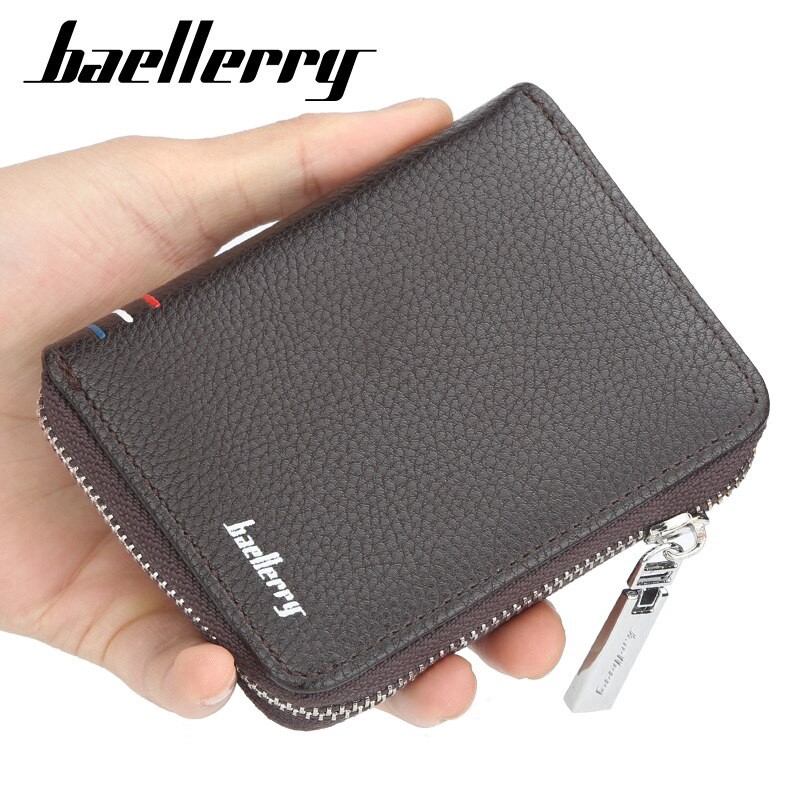 Seagloca Baellerry Men Wallet PU Leather Zipper Designer Hand Bag Coin