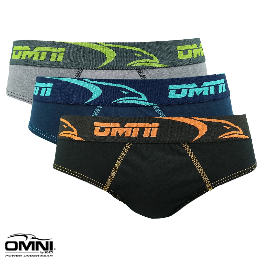 OMNI By SO EN Men S 3in1 Eagle Eye Cotton Bikini Brief Shopee Philippines