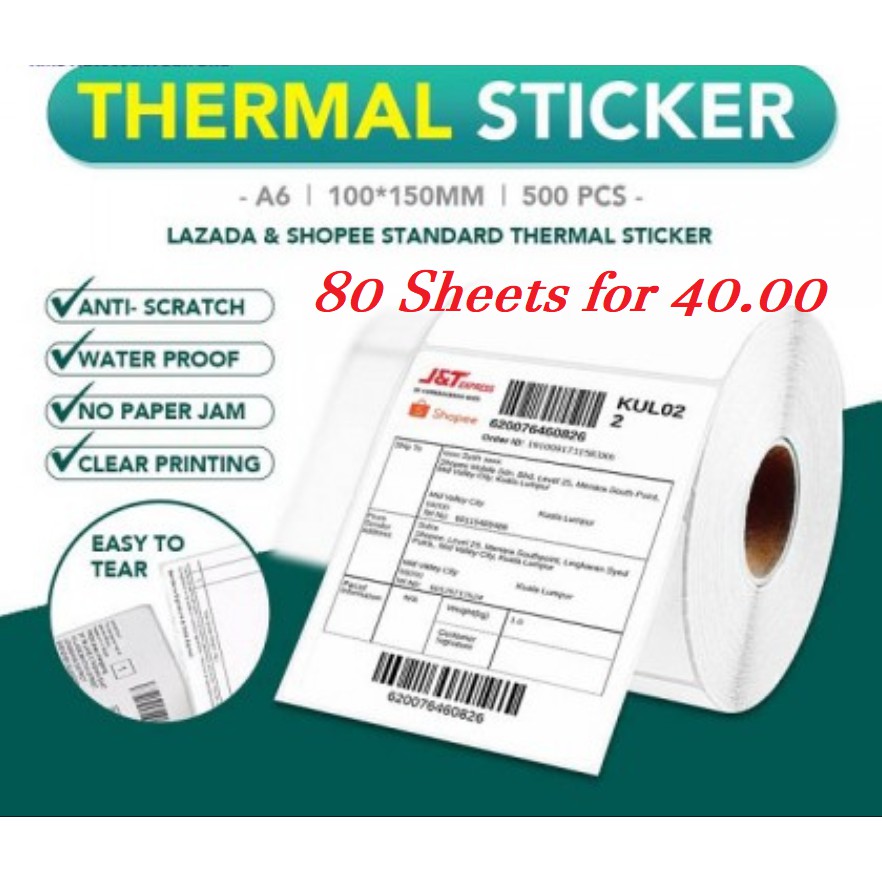 A Shipping Waybill Sticker Paper Roll Three Proof A Thermal Label