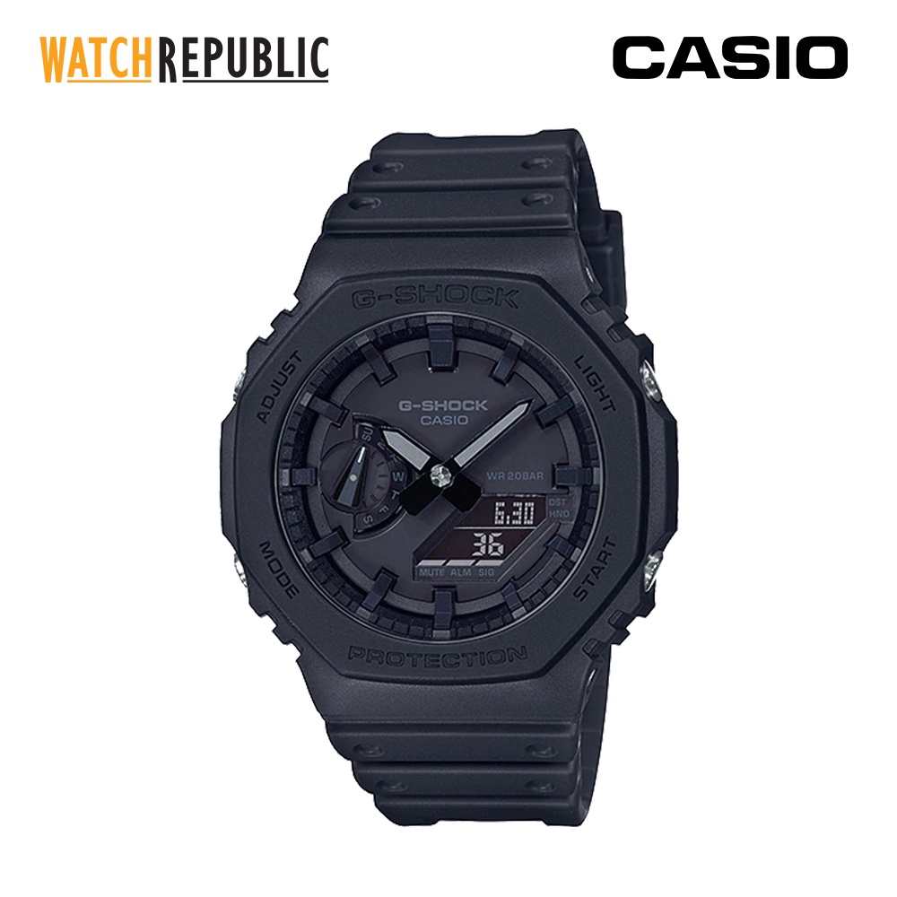 Casio G Shock Black Resin Analog Digital Watch For Men CGA 2100 1A1DR