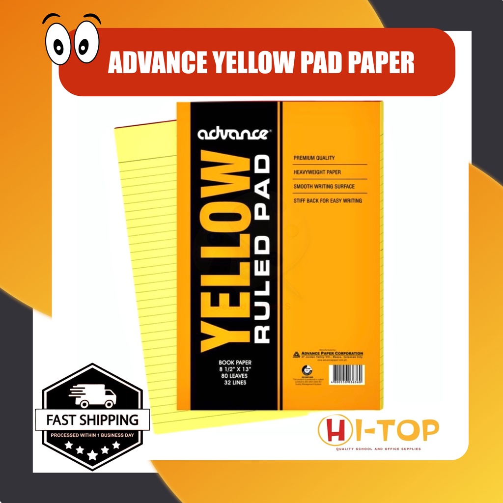 Advance Yellow Pad Paper L Sold Per Ream Pads L Long Writing Pad L