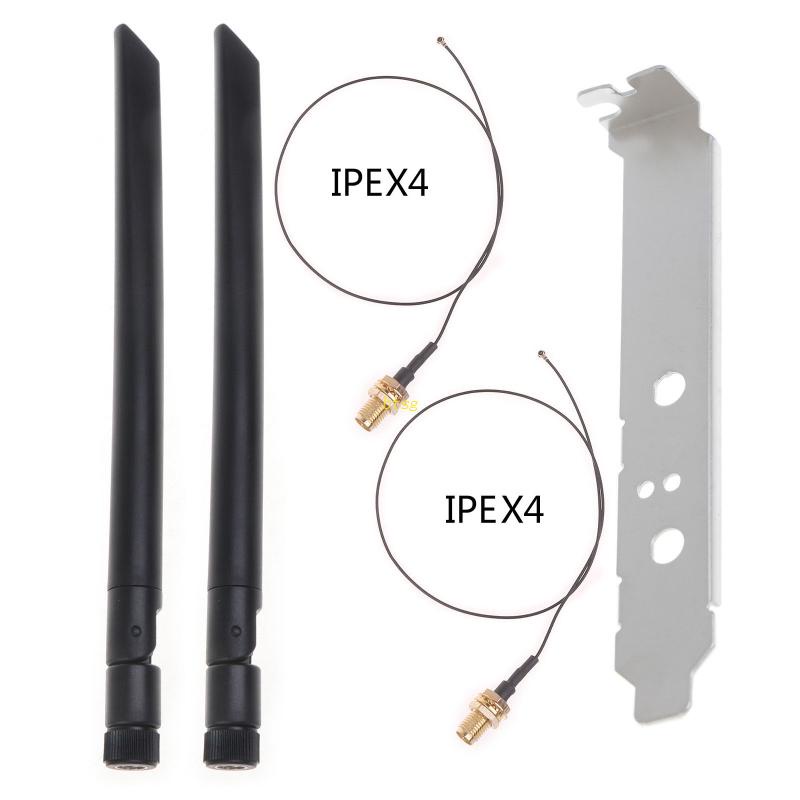 Btsg RP SMA IPEX MHF4 WiFi Antenna Sets For Intel M 2 AX210 AX200