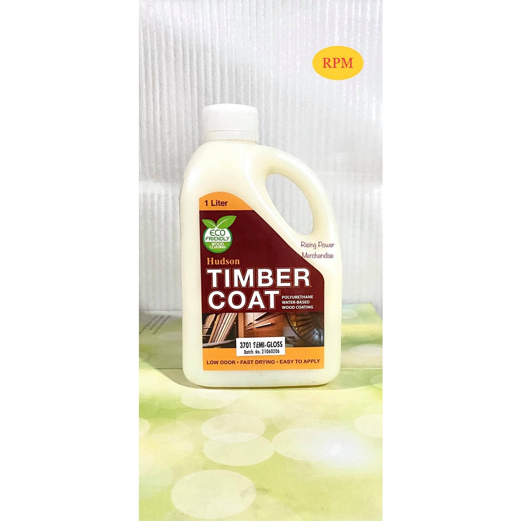 Hudson Timbercoat Polyurethane Water Based Wood Coating 1 Liter