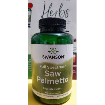 Saw Palmetto 540mg 250 Capsules EXPIRY July 2024 Swanson Shopee