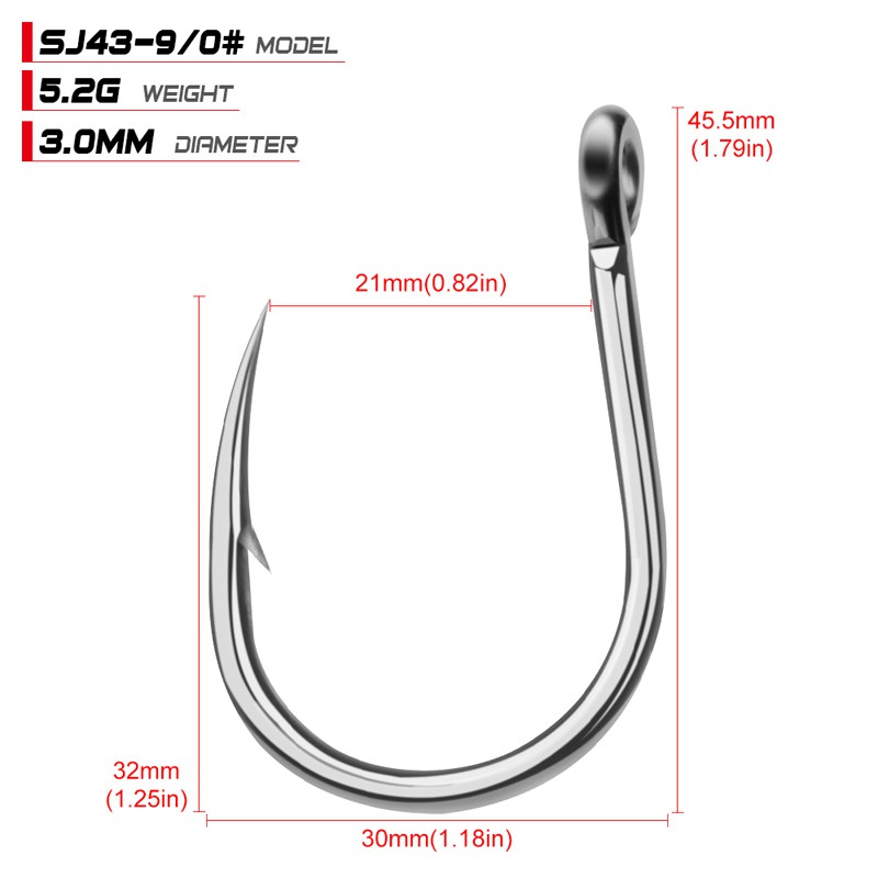 Pro Beros Pcs Sea Fishing Jig Hook Stainless Steel Fishing Hook