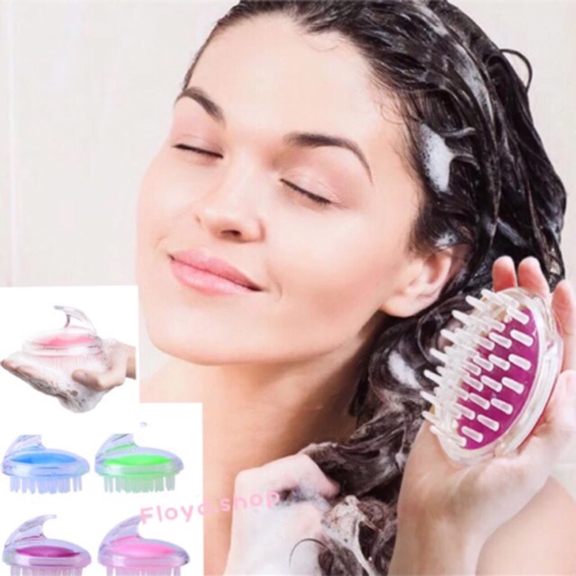 Silicone Shampoo Scalp Shower Body Washing Hair Massage Massager Brush