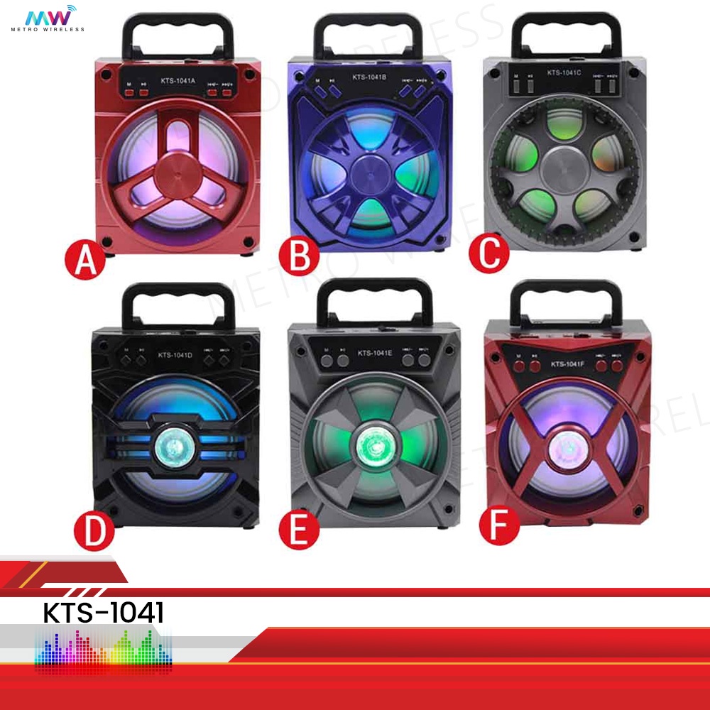 ORIGINAL KTS 1041 Bluetooth Speaker Stereo Portable Wireless LED Light