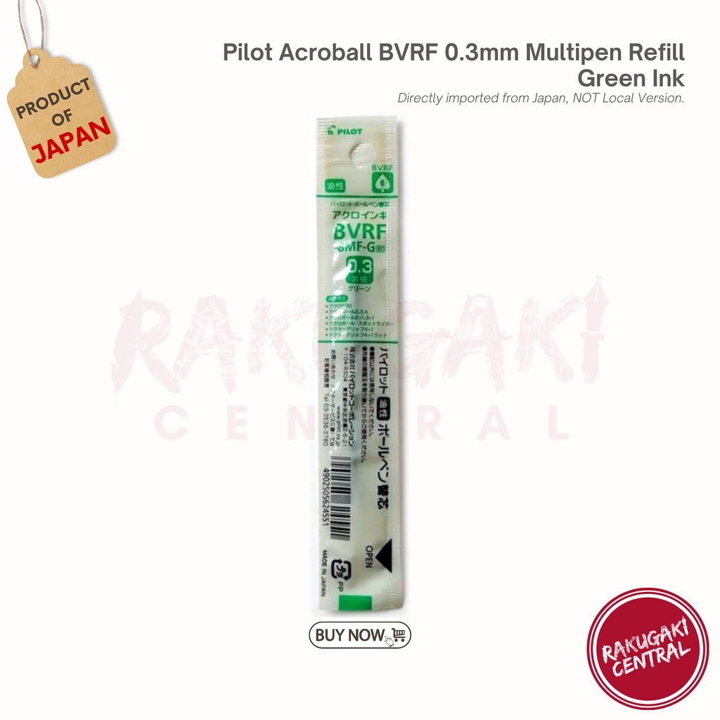 Pilot Acroball Bvrf Mf Mm Multipen Refill Japan Version Shopee