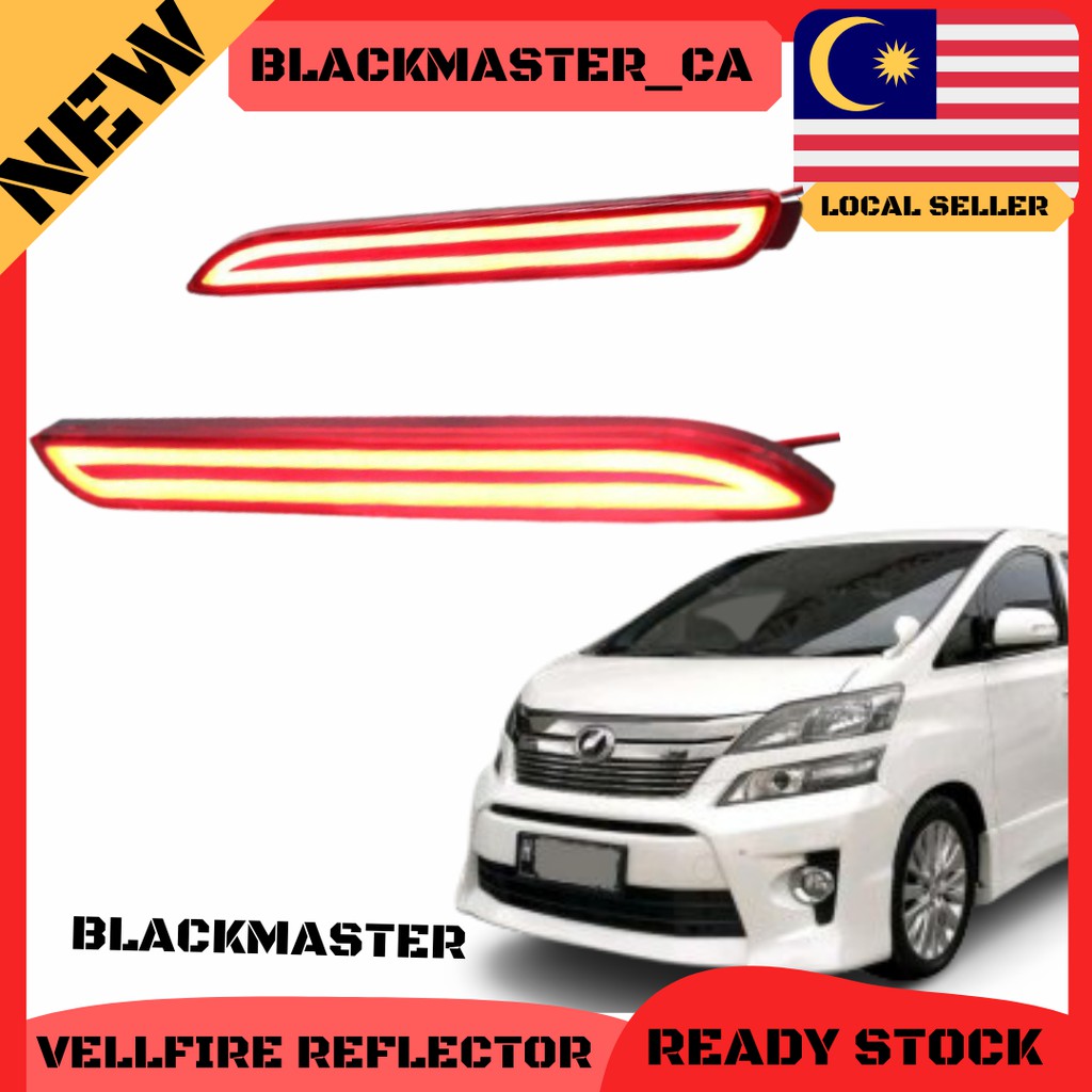 Toyota Vellfire Alphard Camry Innova Harrier Wish Rear Bumper Reflector