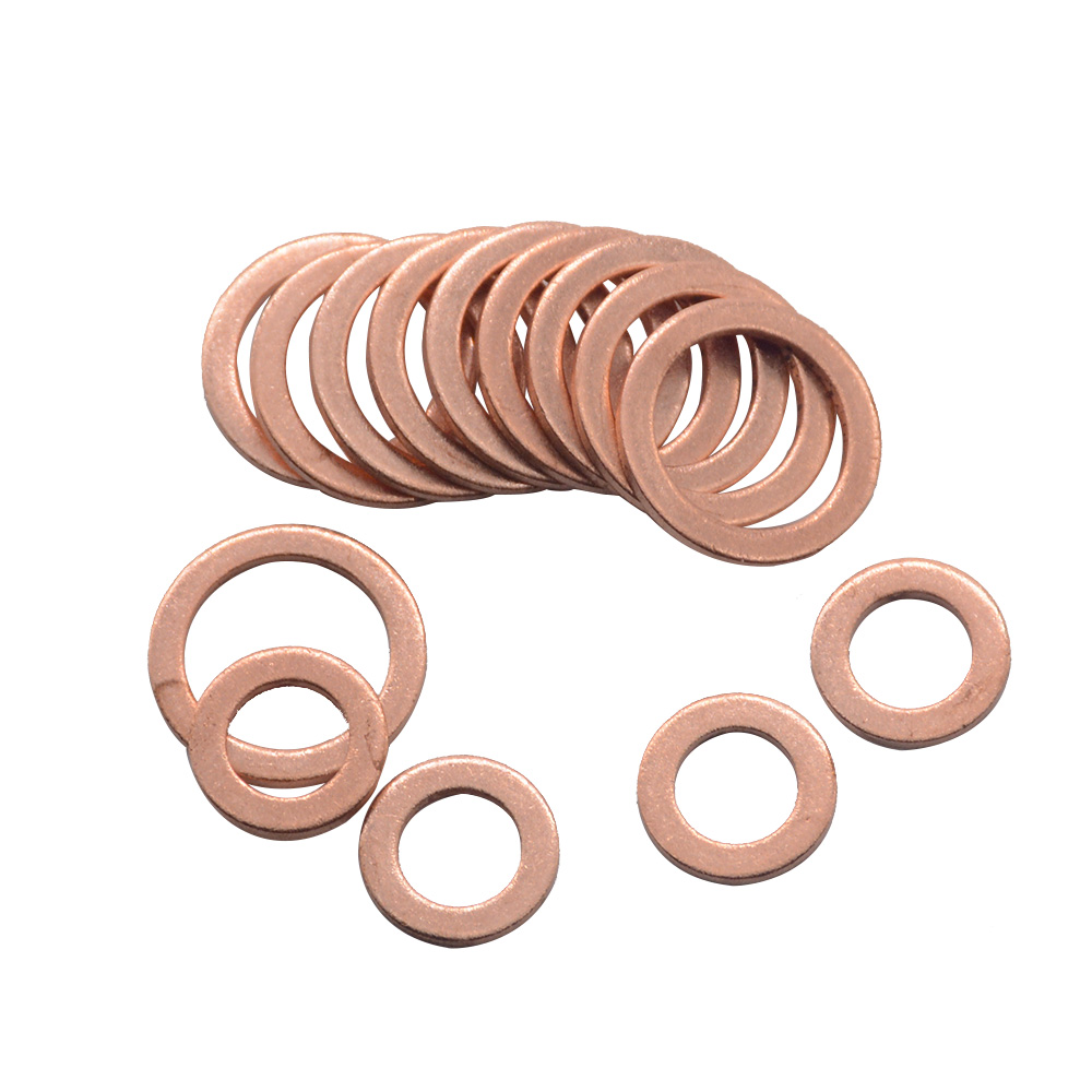 Pcs Solid Copper Washer Flat Ring Gasket Sump Plug Oil Seal