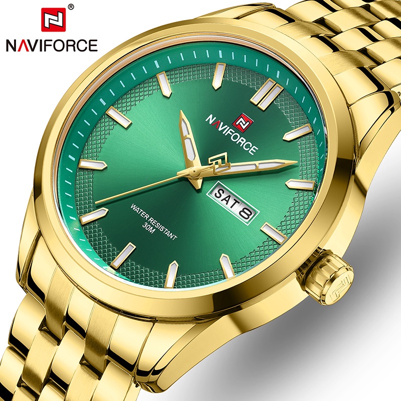 Naviforce Top Brand Men Watch Original Date Stainless Steel Waterproof