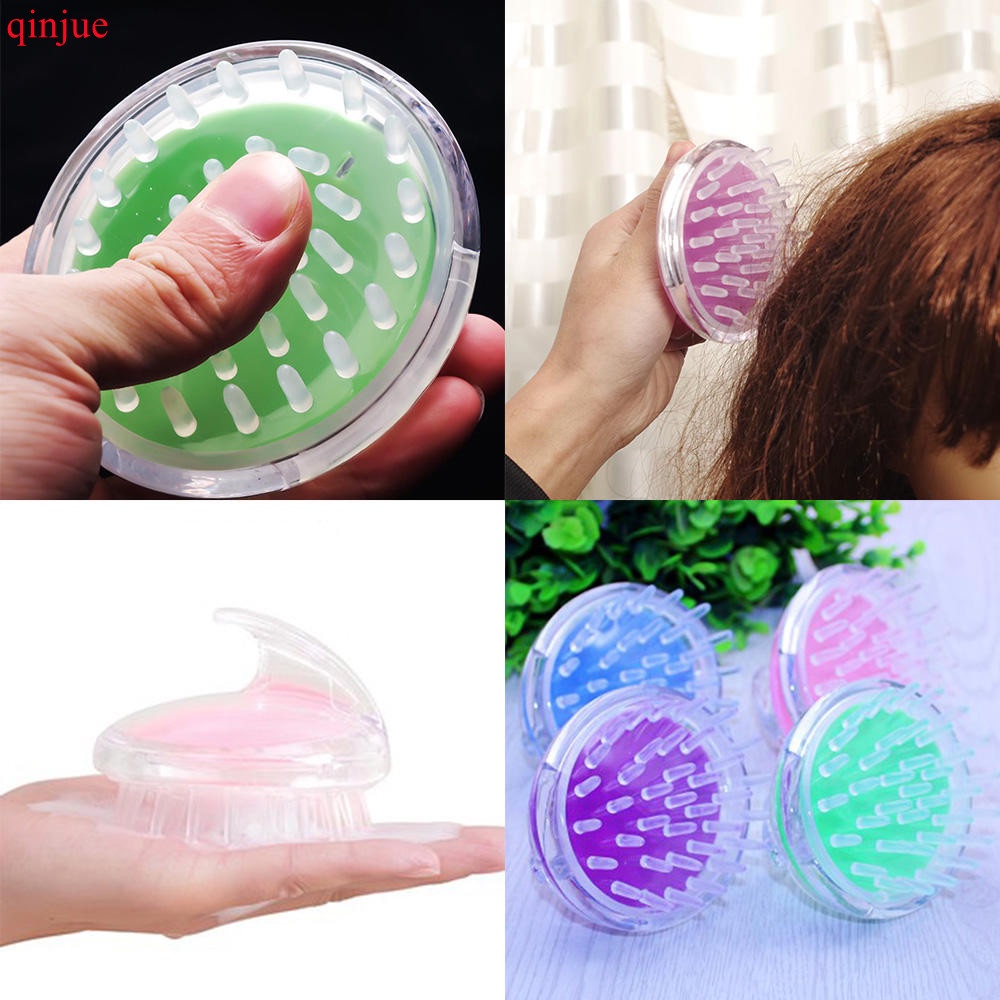 Silicone Shampoo Scalp Shower Body Washing Hair Massage Massager Brush