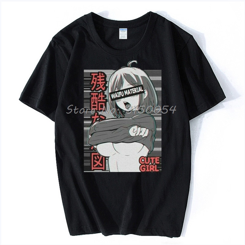 Ahegao Anime Cute Girl Ecchi Waifu Material For Lewd Otaku Tshirt