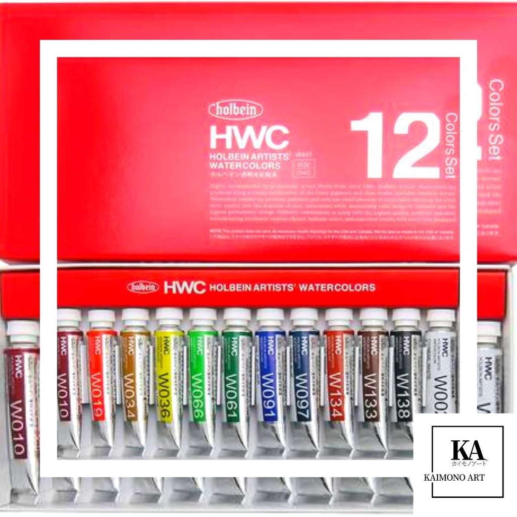 Holbein Watercolor Set 12 24 Colors Free Mixing Palette Shopee