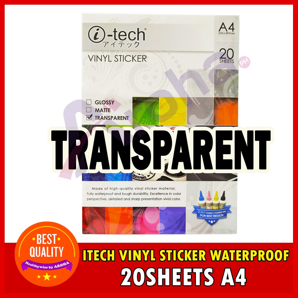 Itech Vinyl Sticker Waterproof A Matte Glossy Transparent