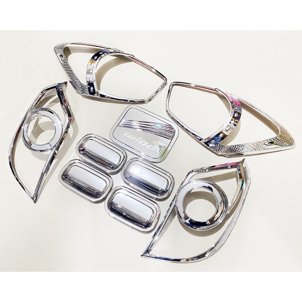 Chrome Combo Garnish Cover Set For Toyota Wigo To Shopee