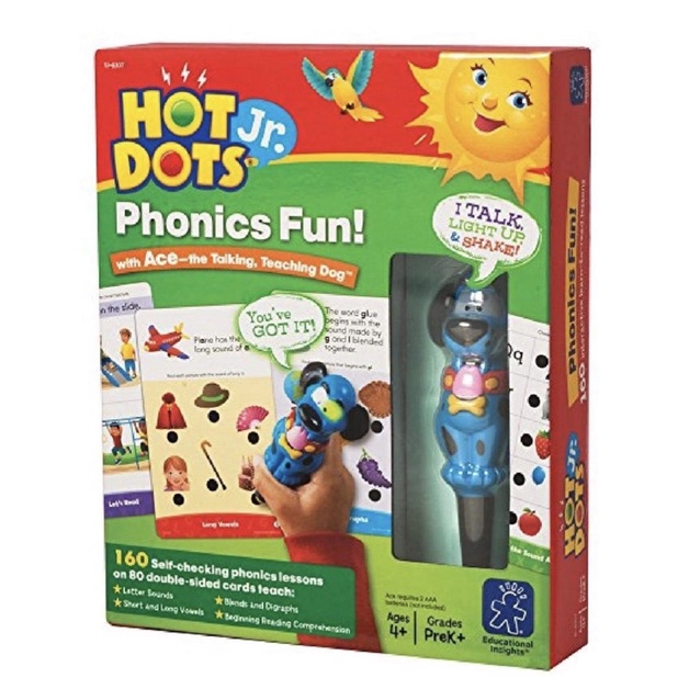 Educational Insights Hot Dots Jr Phonics Fun Set With Ace Pen