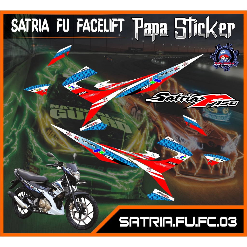 Striping SATRIA FU Injection FACELIFT PERTAMINA MANDALIKA SATRIA FU