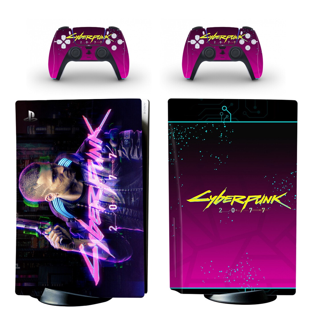 Cyberpunk Themed Skin Sticker Set For Ps Ps Digital Console And