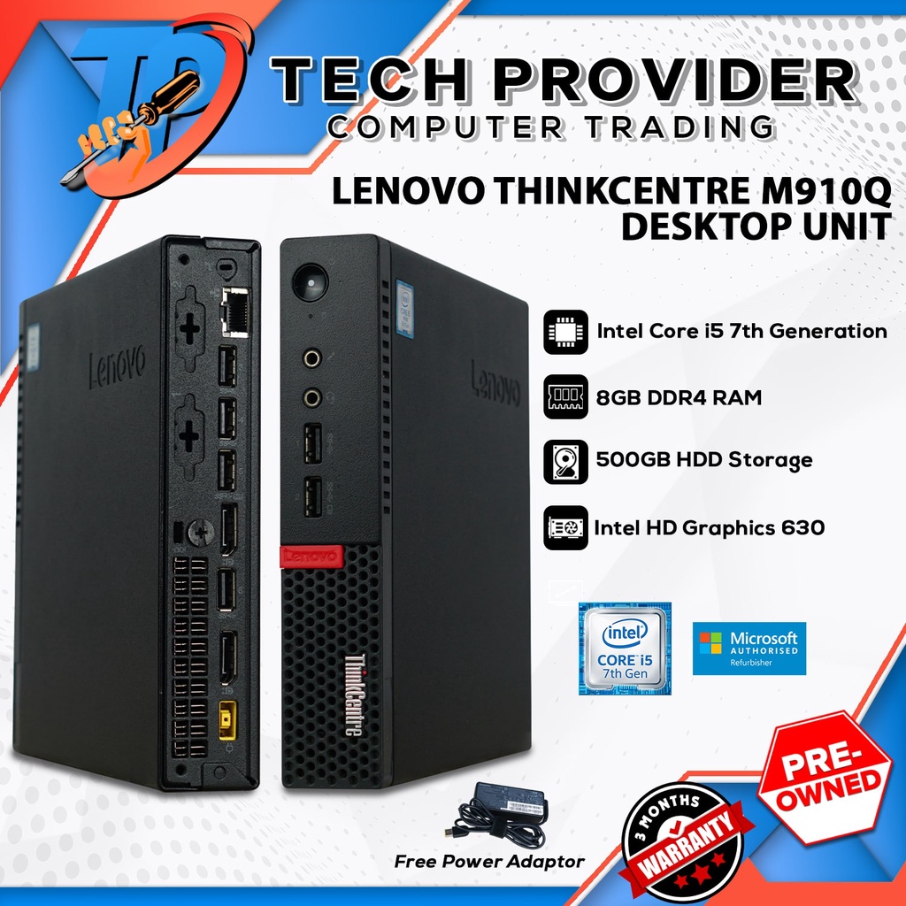 Lenovo ThinkCentre M910 M910Q Tiny Desktop PC System Unit Intel Core